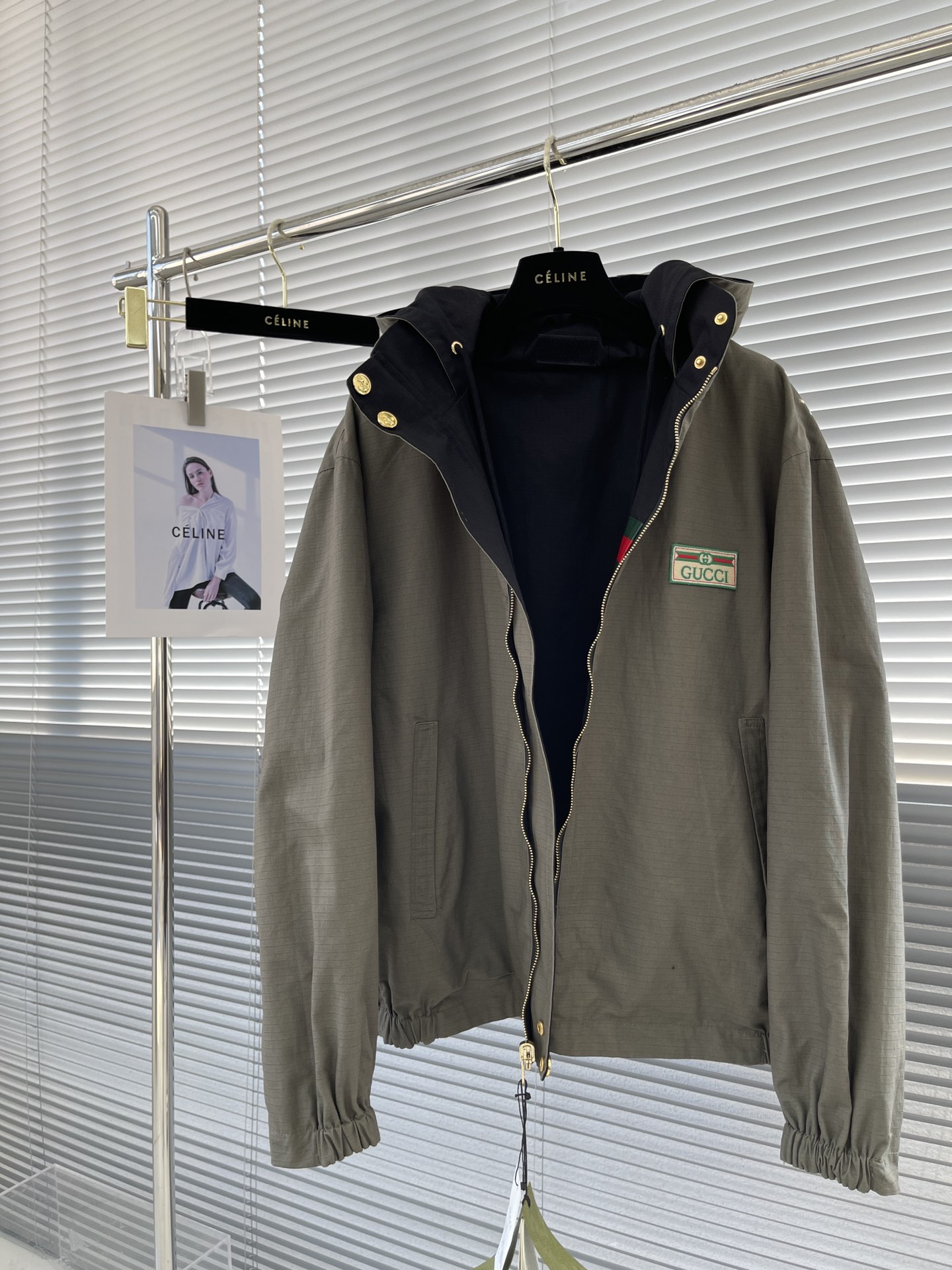 Gucci Reversible Hooded Jacket Classic Webbing,Fall/Winter Collection