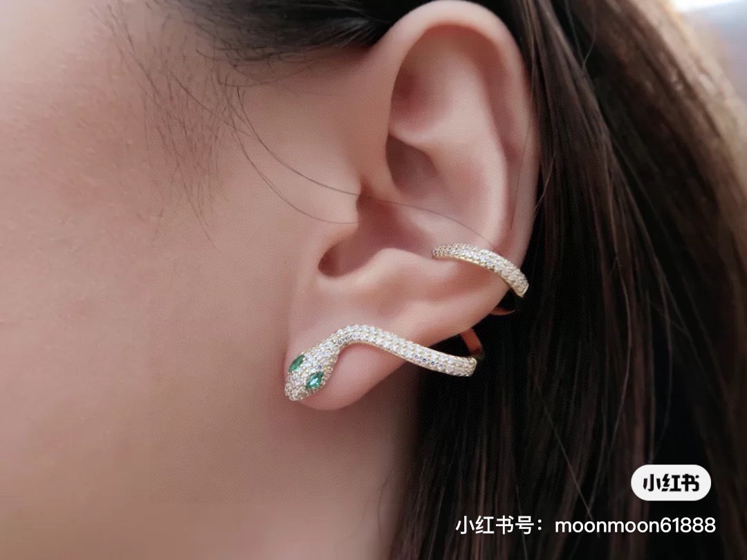 APM Monaco 白金蛇和黄金蛇耳夹 时尚达人必备款 独特风格 精选原版进口材质电镀厚金 【代购级别