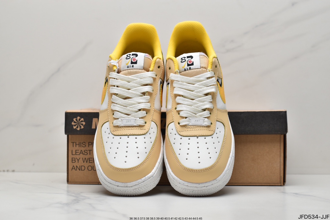 170 Nike Air Force 1 Low 07 LV8 EMB “82 Double Swoosh Yellow“ 黄白黑DX6065-171