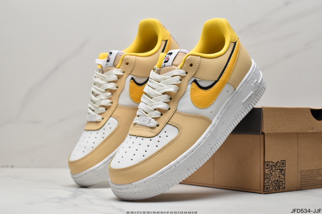 170 Nike Air Force 1 Low 07 LV8 EMB “82 Double Swoosh Yellow“ 黄白黑DX6065-171