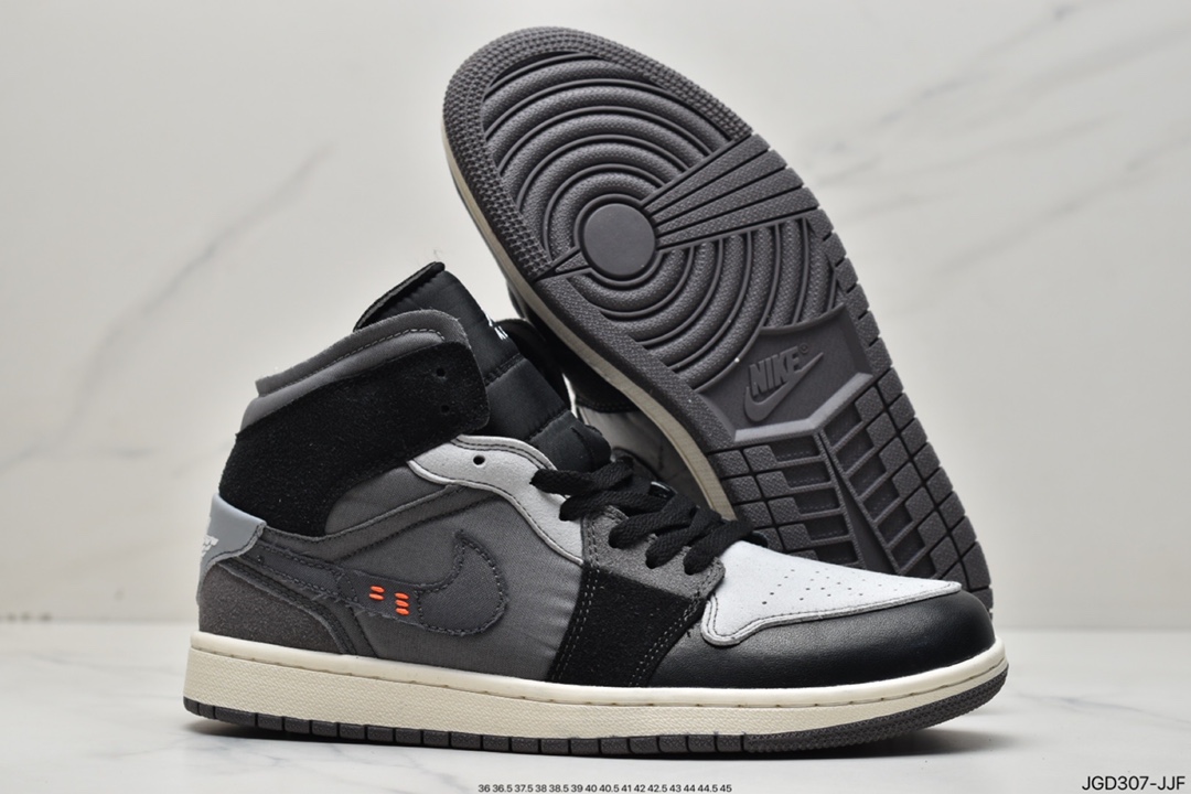 180 Air Jordan I Mid 'White and Phantom' 以 “inside out”DM9652-001