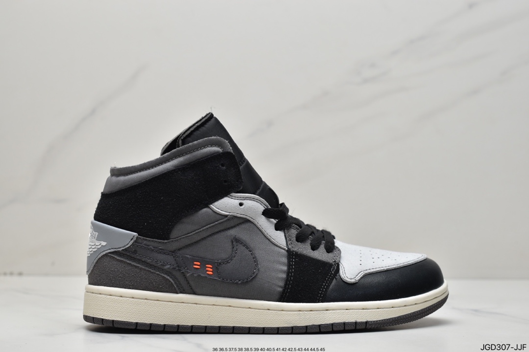 180 Air Jordan I Mid 'White and Phantom' 以 “inside out”DM9652-001