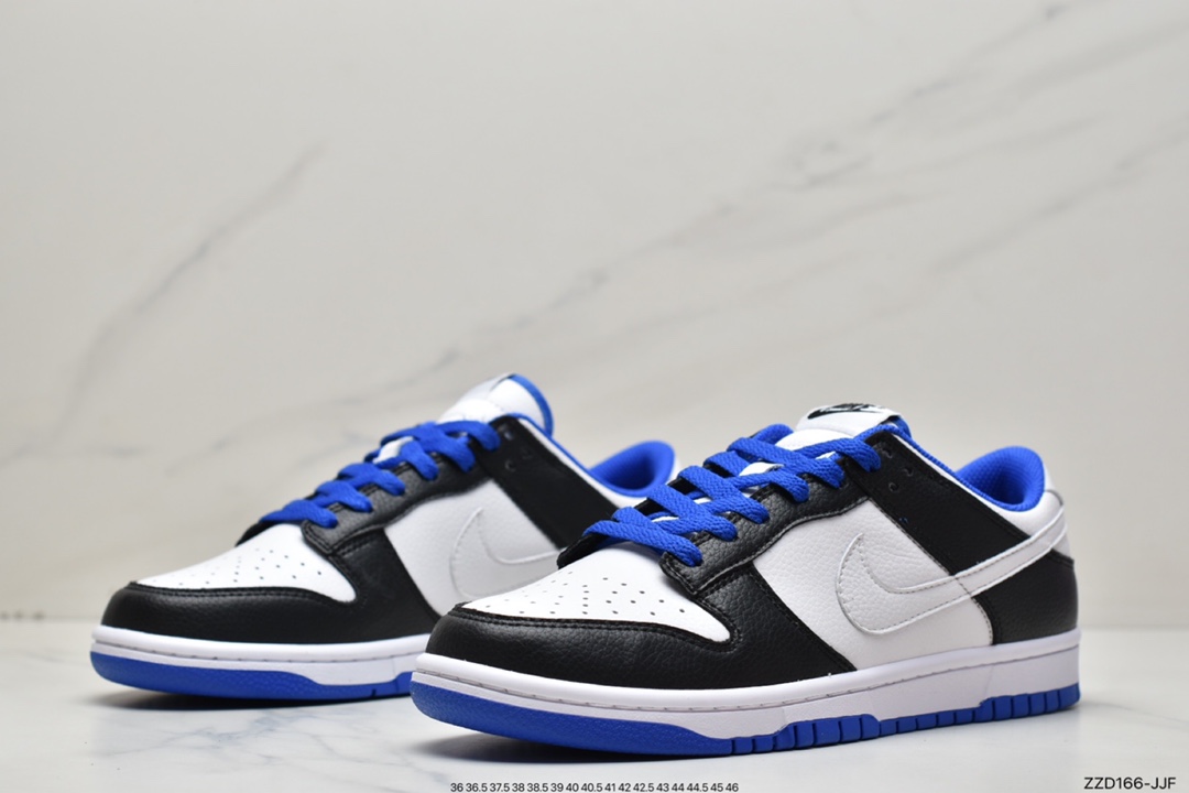 250  Nike SB Dunk Low Dunk “白黑蓝” 运动休闲低帮板鞋 FD9064-110