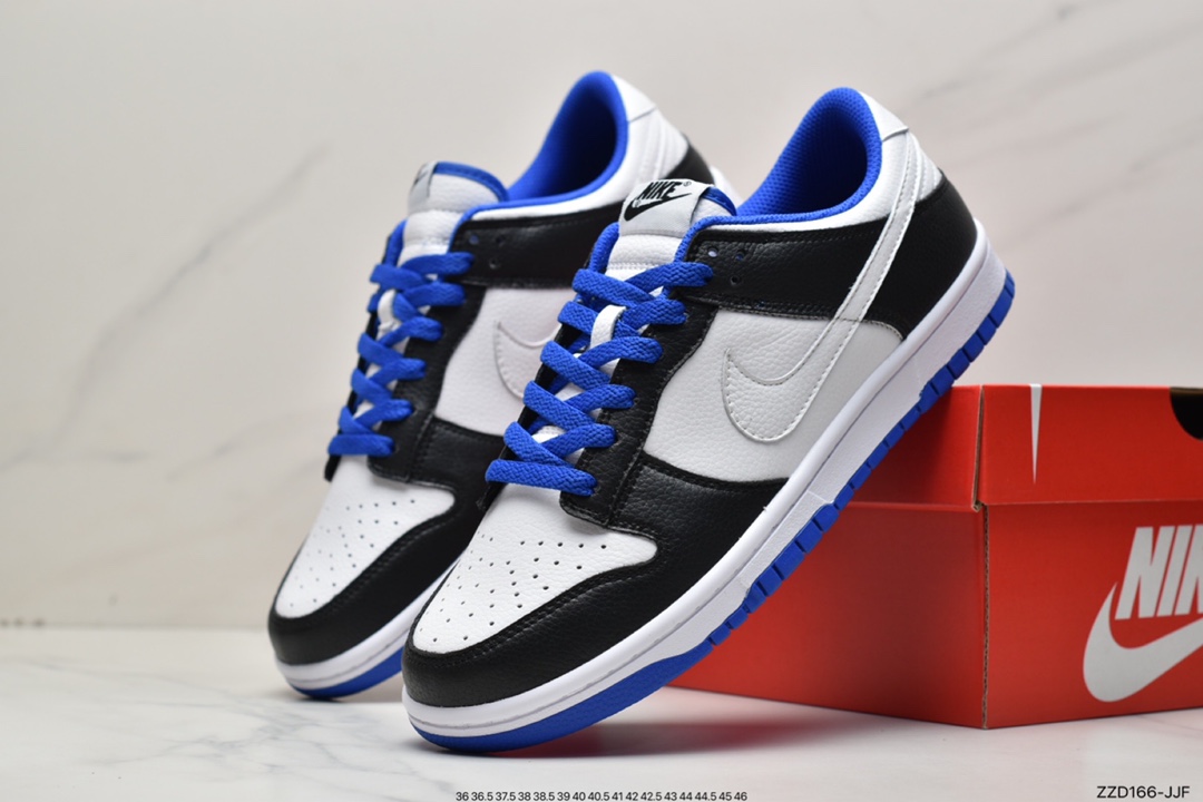 250  Nike SB Dunk Low Dunk “白黑蓝” 运动休闲低帮板鞋 FD9064-110