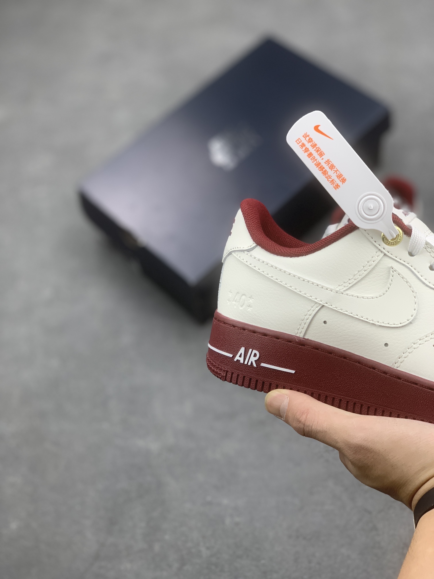 Nike Air Force 1 '07 Low White Burgundy Sneakers Size 36-45, Authentic Style 6 i1665773151 526 4