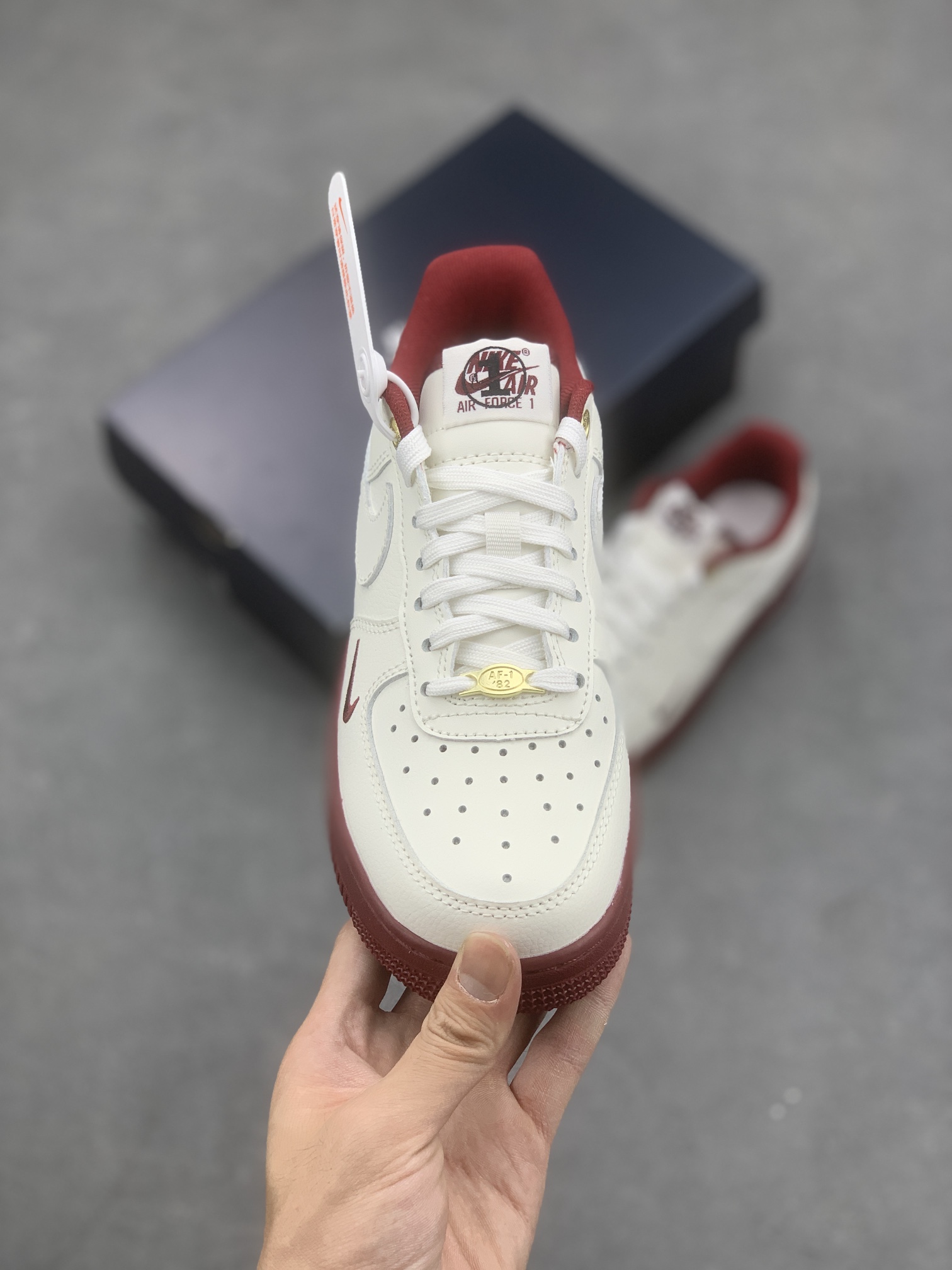 Nike Air Force 1 '07 Low White Burgundy Sneakers Size 36-45, Authentic Style 3 i1665773151 9100 1