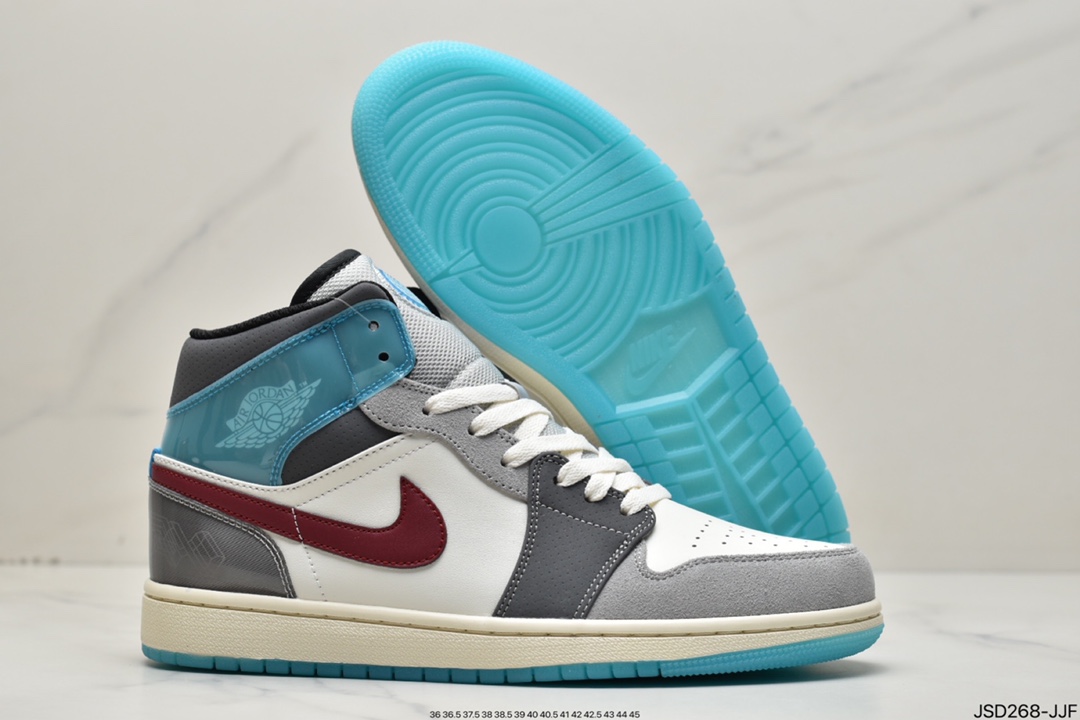 200 冰蓝与闪灰的碰撞「AIR JORDAN 1 MID SE ”GCEL”」Air Jordan 1 Mid SE 男子运动鞋FB1870-161