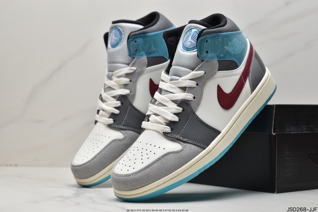 200 冰蓝与闪灰的碰撞「AIR JORDAN 1 MID SE ”GCEL”」Air Jordan 1 Mid SE 男子运动鞋FB1870-161