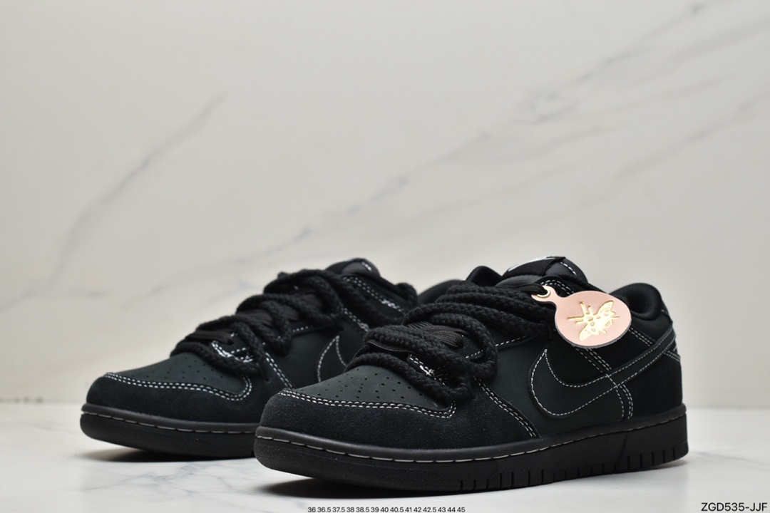 290 绑绳Off-White解构风定制，耐克Nike SB Dunk Low”Paper Airplane”扣篮DJ6188-002