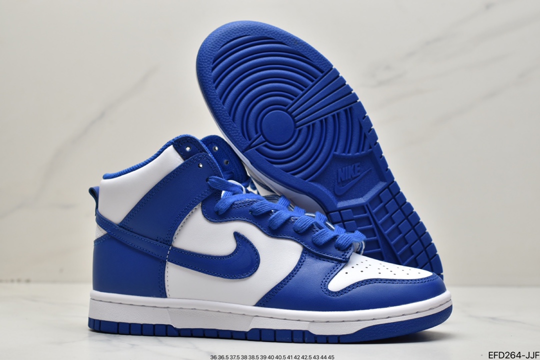 390 纯原耐克Nike SB Dunk High Retro “Orange Blaze”白蓝2021版 DD1399-102