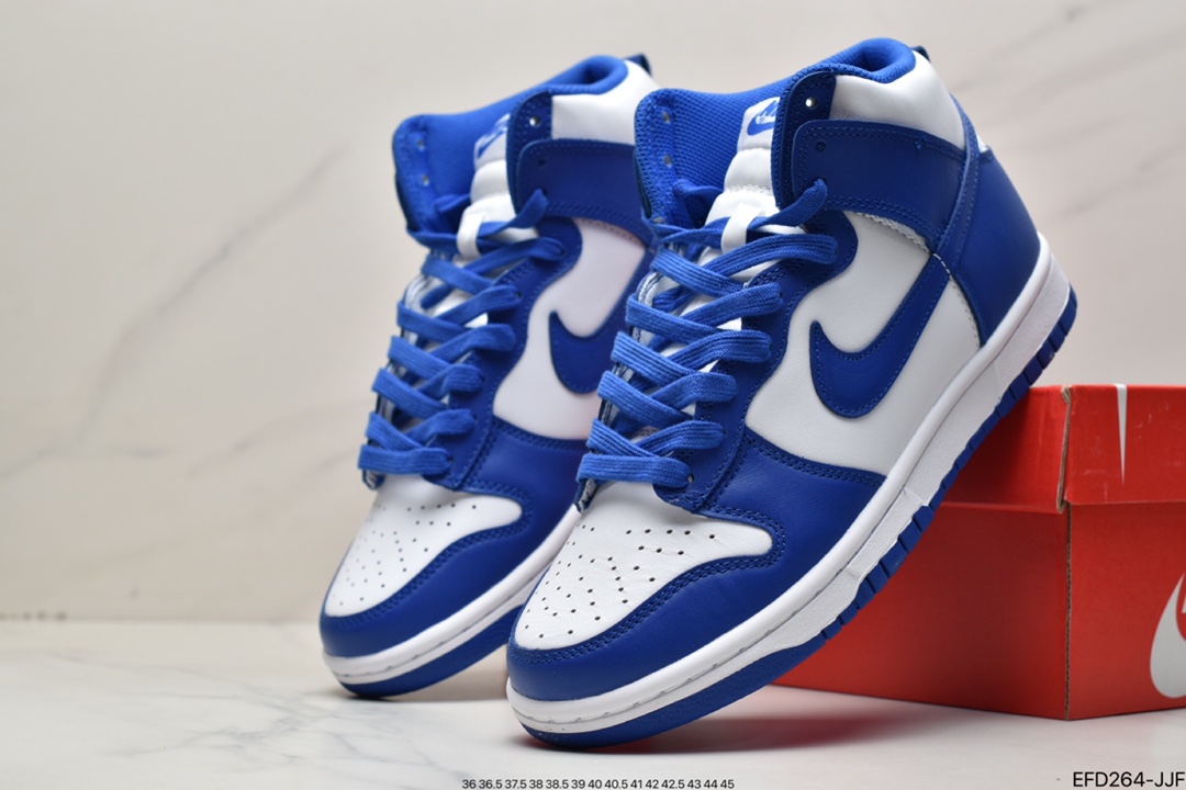 390 纯原耐克Nike SB Dunk High Retro “Orange Blaze”白蓝2021版 DD1399-102