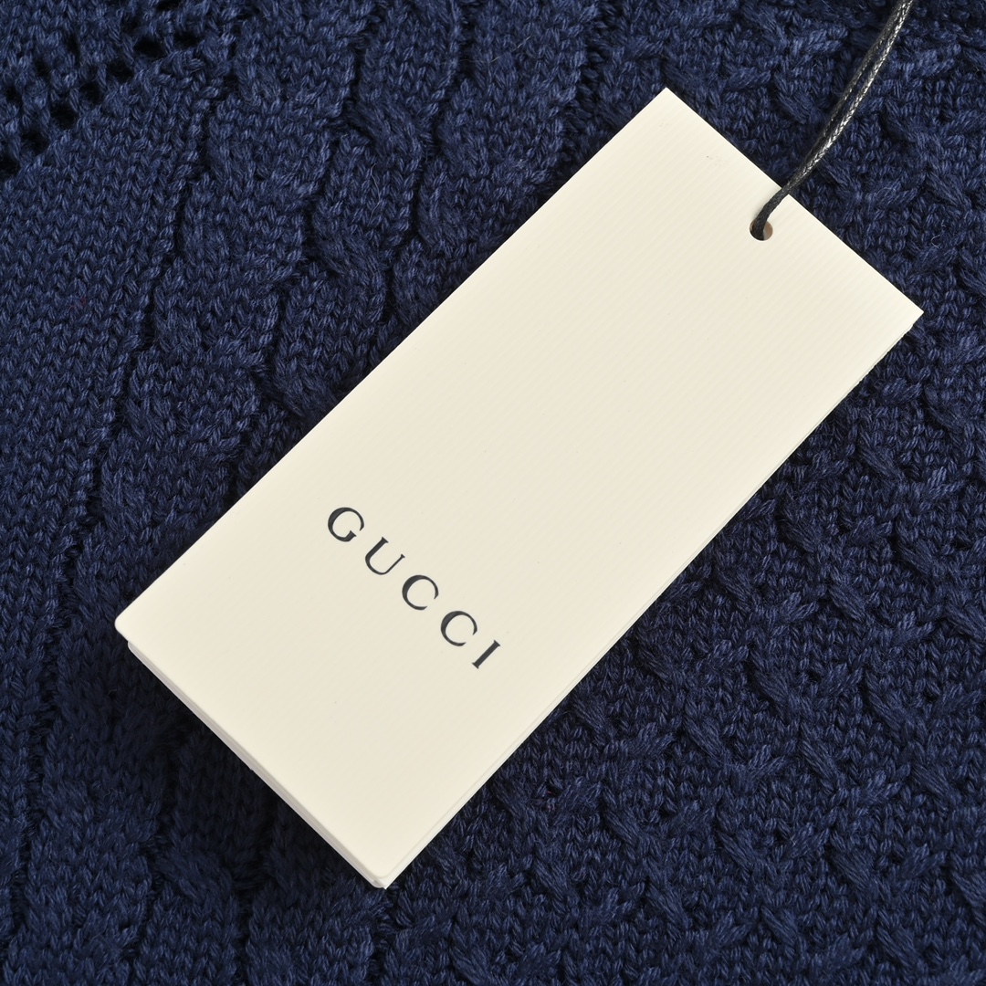 310 Gucci/古驰 22Fw 粗针麻花镂空毛衣