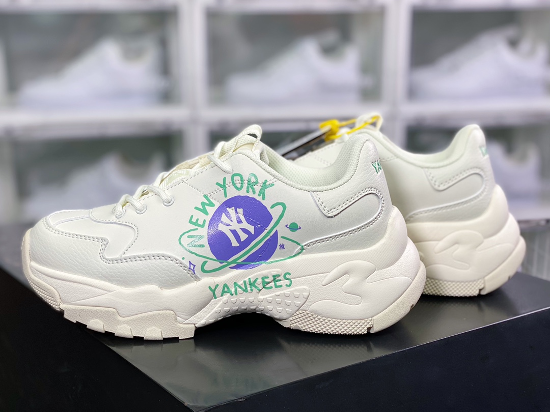 Korea Korea Limited NY American Rugby Yankees xx MLB Big Ball Chunky A Running thick-soled daddy thick-soled casual sports jogging shoes ”off-white green camouflage NY print” 3ASHCGM2N-C0001