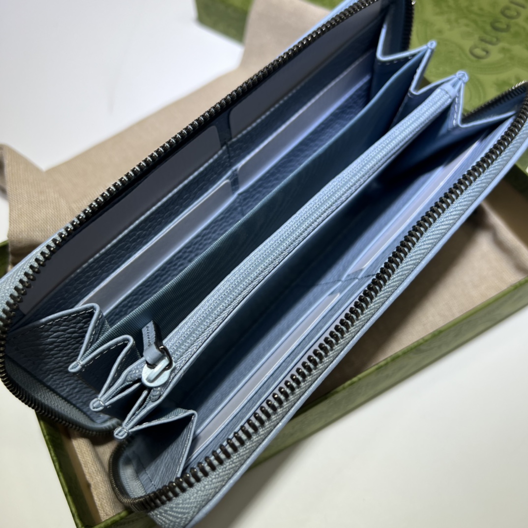 GUCCI古驰皮革全拉链式钱包456117
