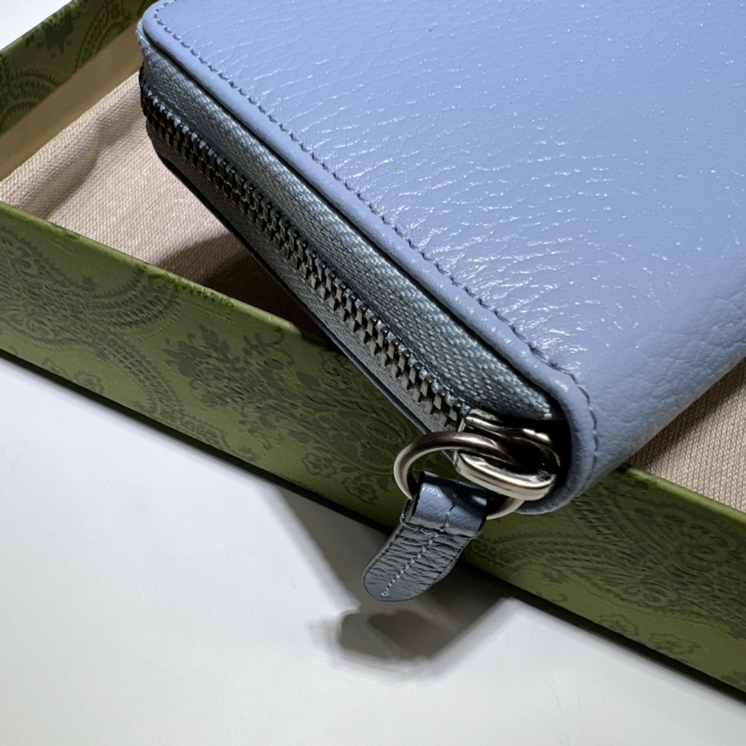 GUCCI古驰皮革全拉链式钱包456117