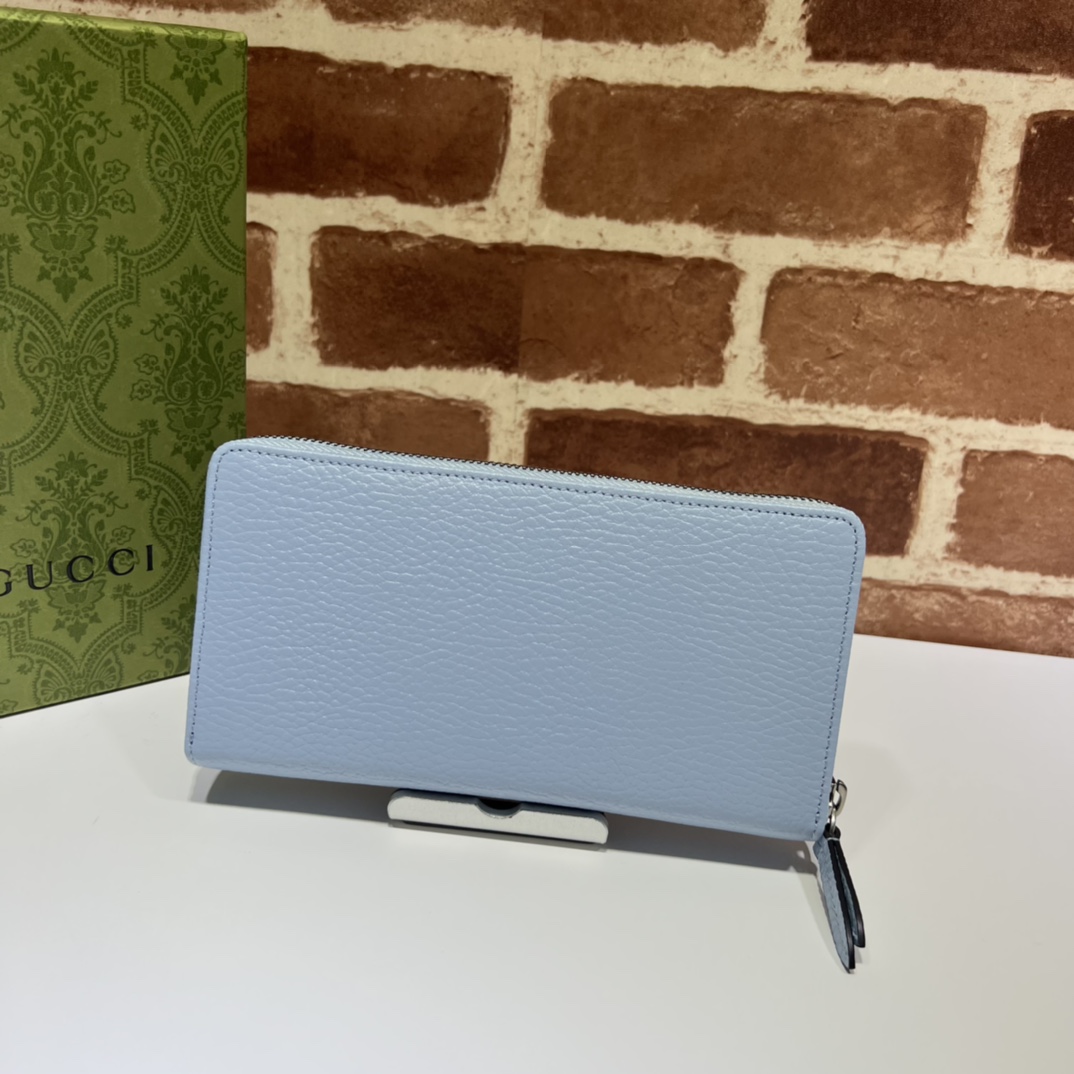 GUCCI古驰皮革全拉链式钱包456117