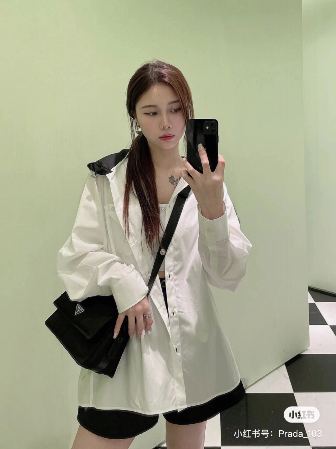 NO:211513,No matter what style it is, it looks very good, Prada [top original list], prada19860909不管什么风格的搭配都很好看,普拉达【顶级原单】,prada,Bag