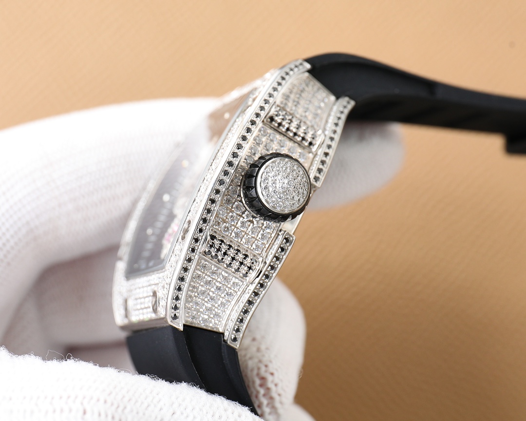 Luxury Richard Mille RM51-02Wømen’s Watch: Exquisite Design, Automatic Movement, Alligator Skin Strap. - 图片 4