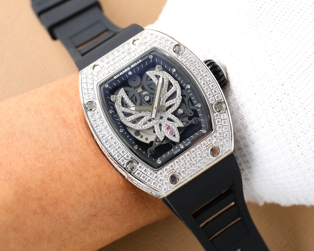 Luxury Richard Mille RM51-02Wømen’s Watch: Exquisite Design, Automatic Movement, Alligator Skin Strap.