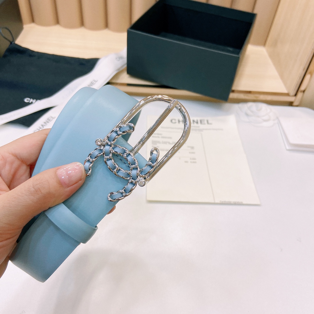 小香3.0Cm双面小牛皮与精品贵金属