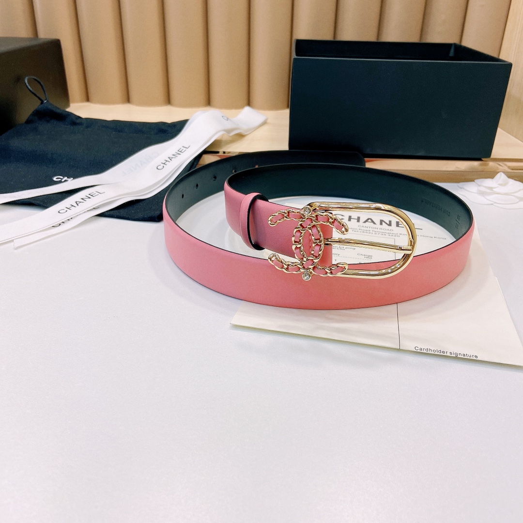 小香3.0Cm双面小牛皮与精品贵金属