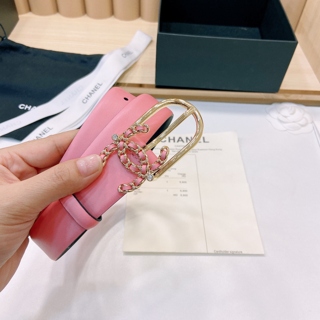 小香3.0Cm双面小牛皮与精品贵金属