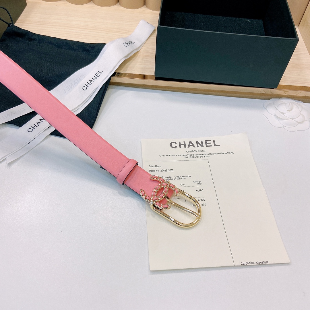 小香3.0Cm双面小牛皮与精品贵金属