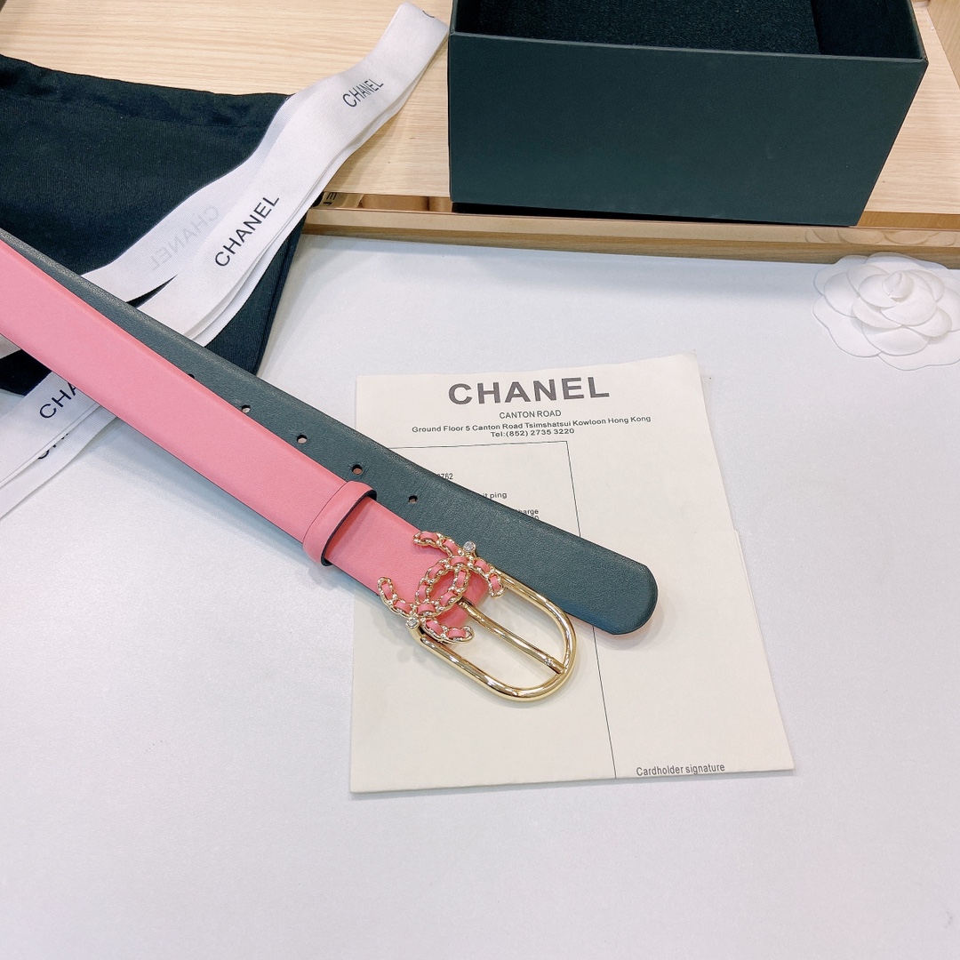 小香3.0Cm双面小牛皮与精品贵金属