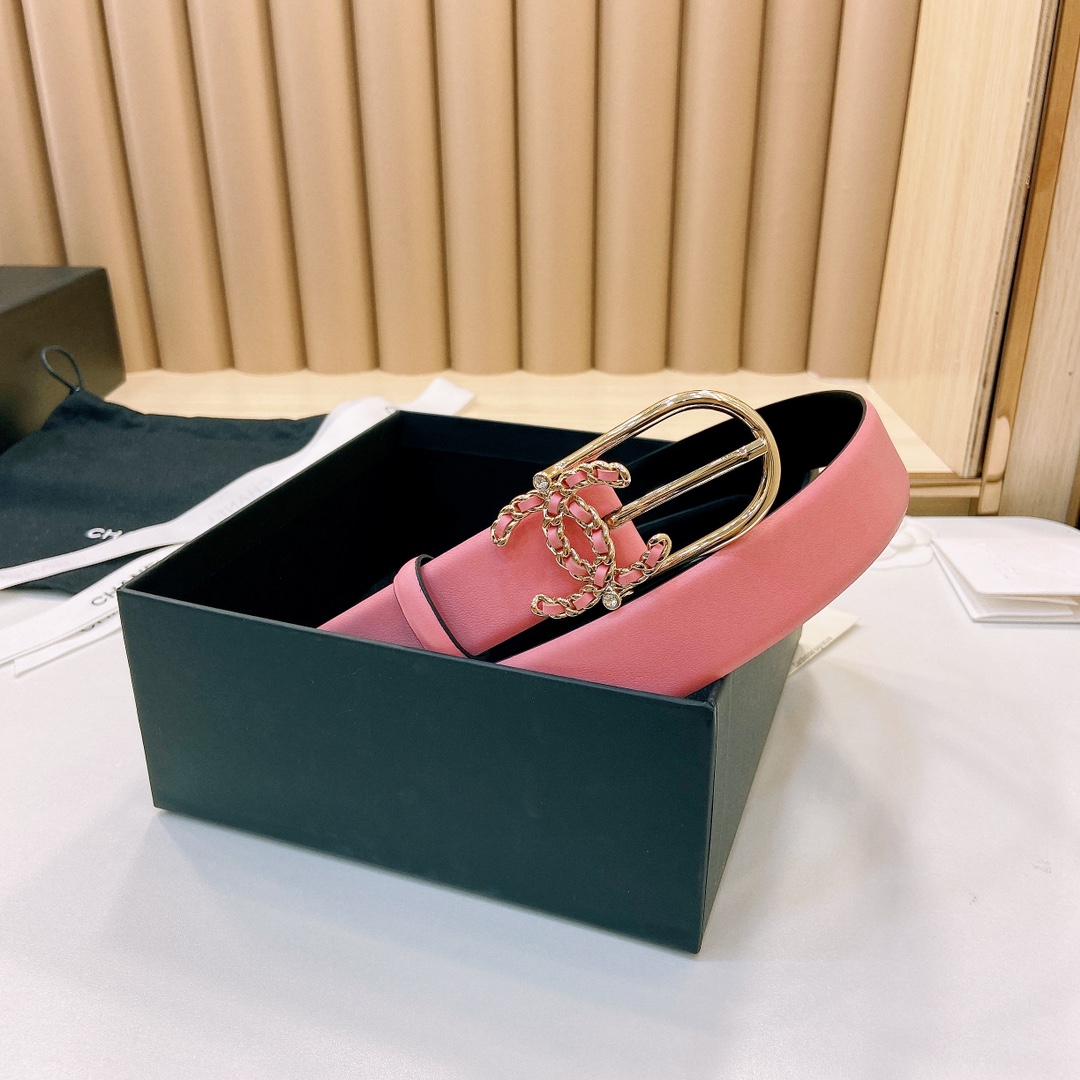 小香3.0Cm双面小牛皮与精品贵金属