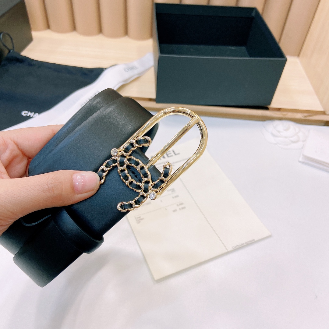 小香3.0Cm双面小牛皮与精品贵金属