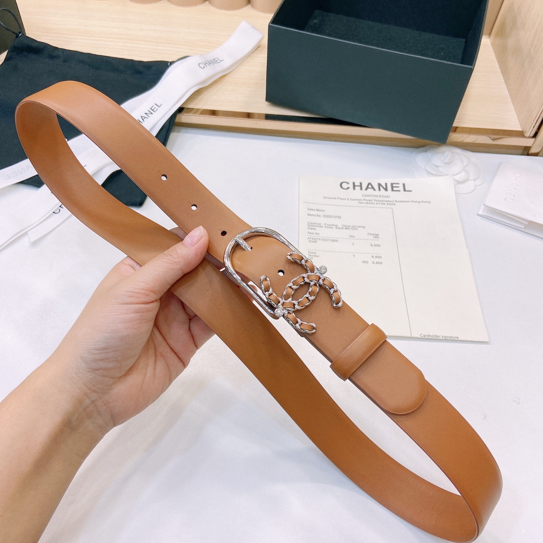 小香3.0Cm双面小牛皮与精品贵金属