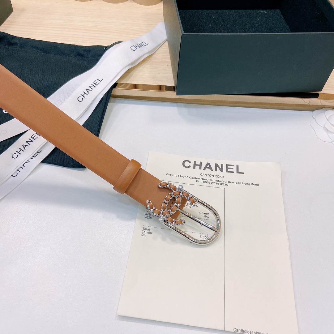 小香3.0Cm双面小牛皮与精品贵金属