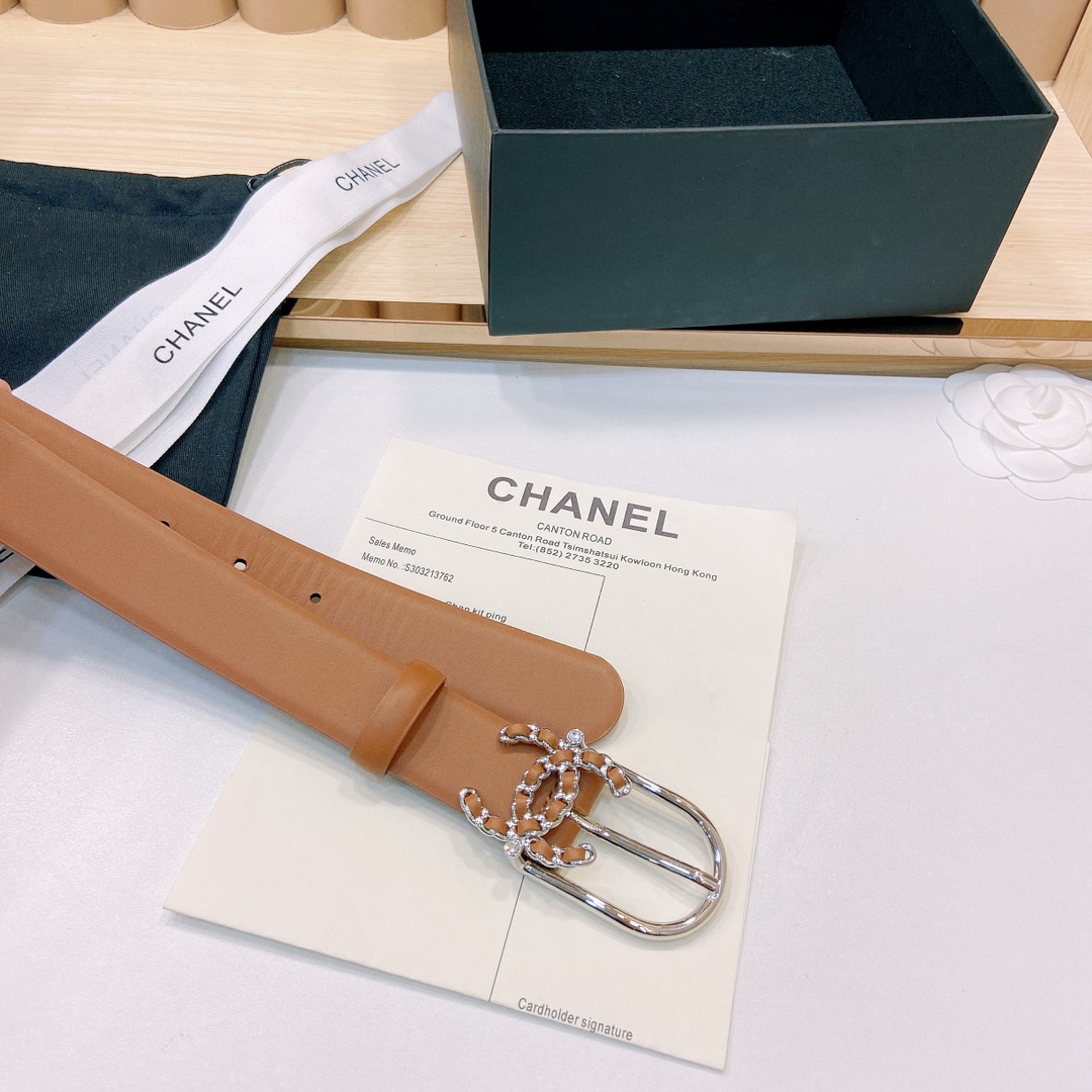 小香3.0Cm双面小牛皮与精品贵金属