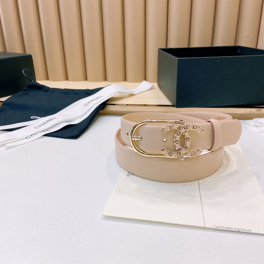 小香3.0Cm双面小牛皮与精品贵金属