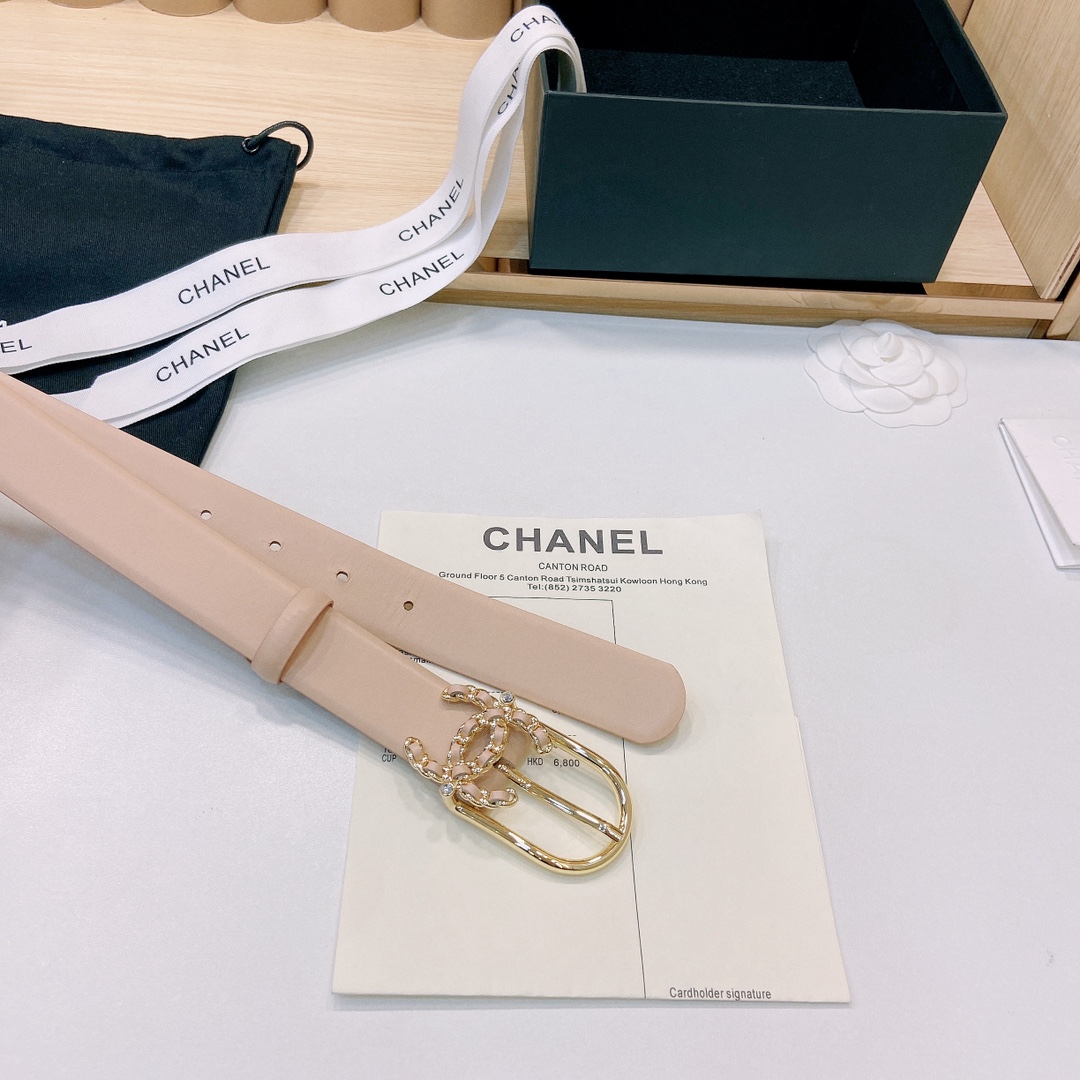 小香3.0Cm双面小牛皮与精品贵金属