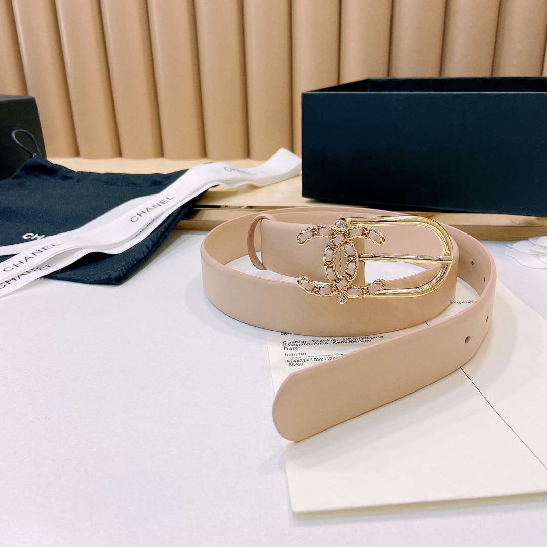 小香3.0Cm双面小牛皮与精品贵金属
