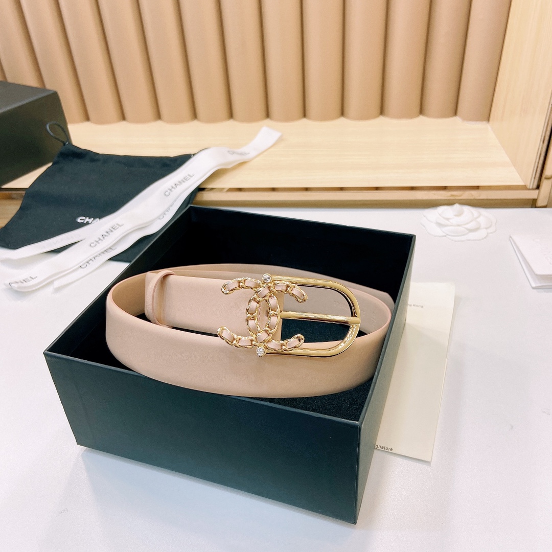 小香3.0Cm双面小牛皮与精品贵金属