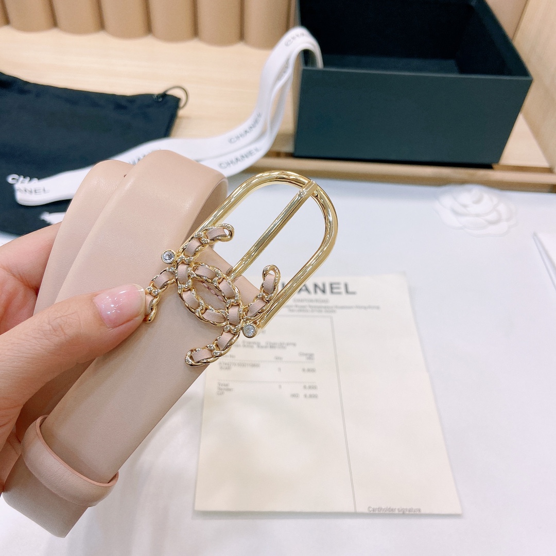 小香3.0Cm双面小牛皮与精品贵金属