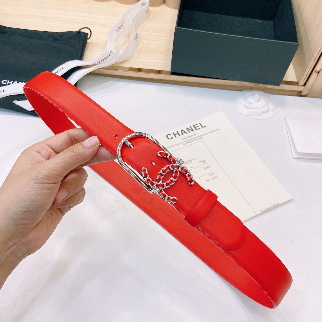 小香3.0Cm双面小牛皮与精品贵金属