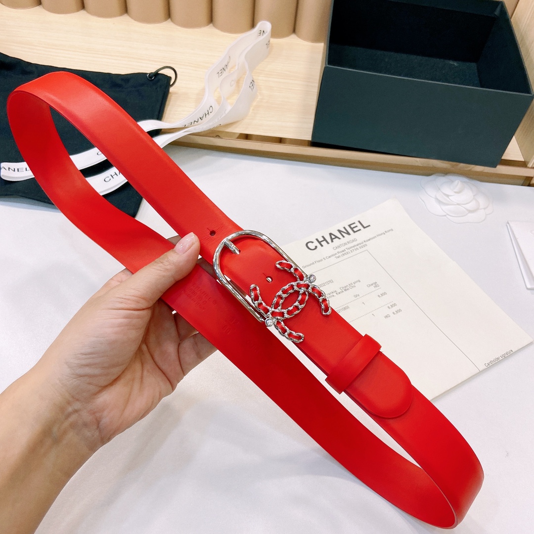 小香3.0Cm双面小牛皮与精品贵金属