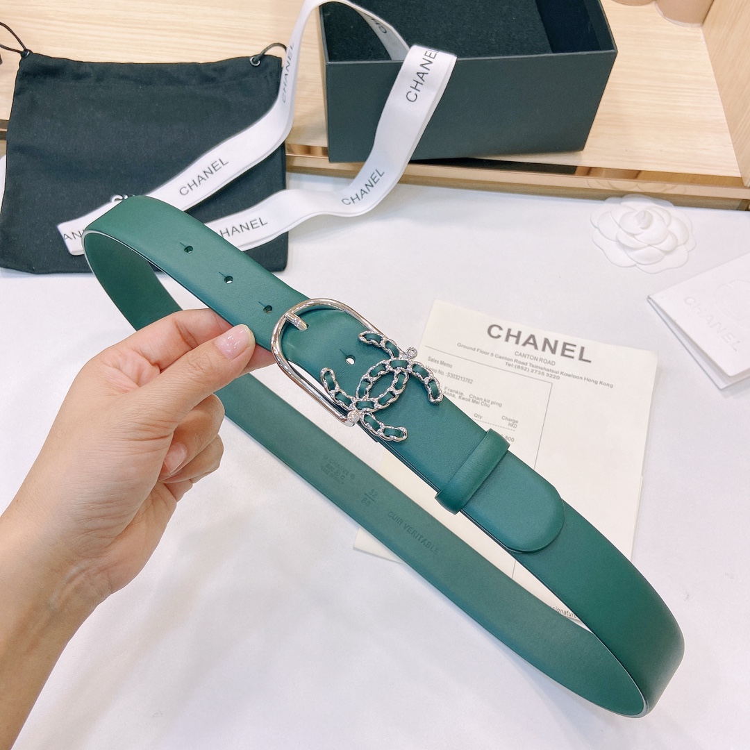 小香3.0Cm双面小牛皮与精品贵金属