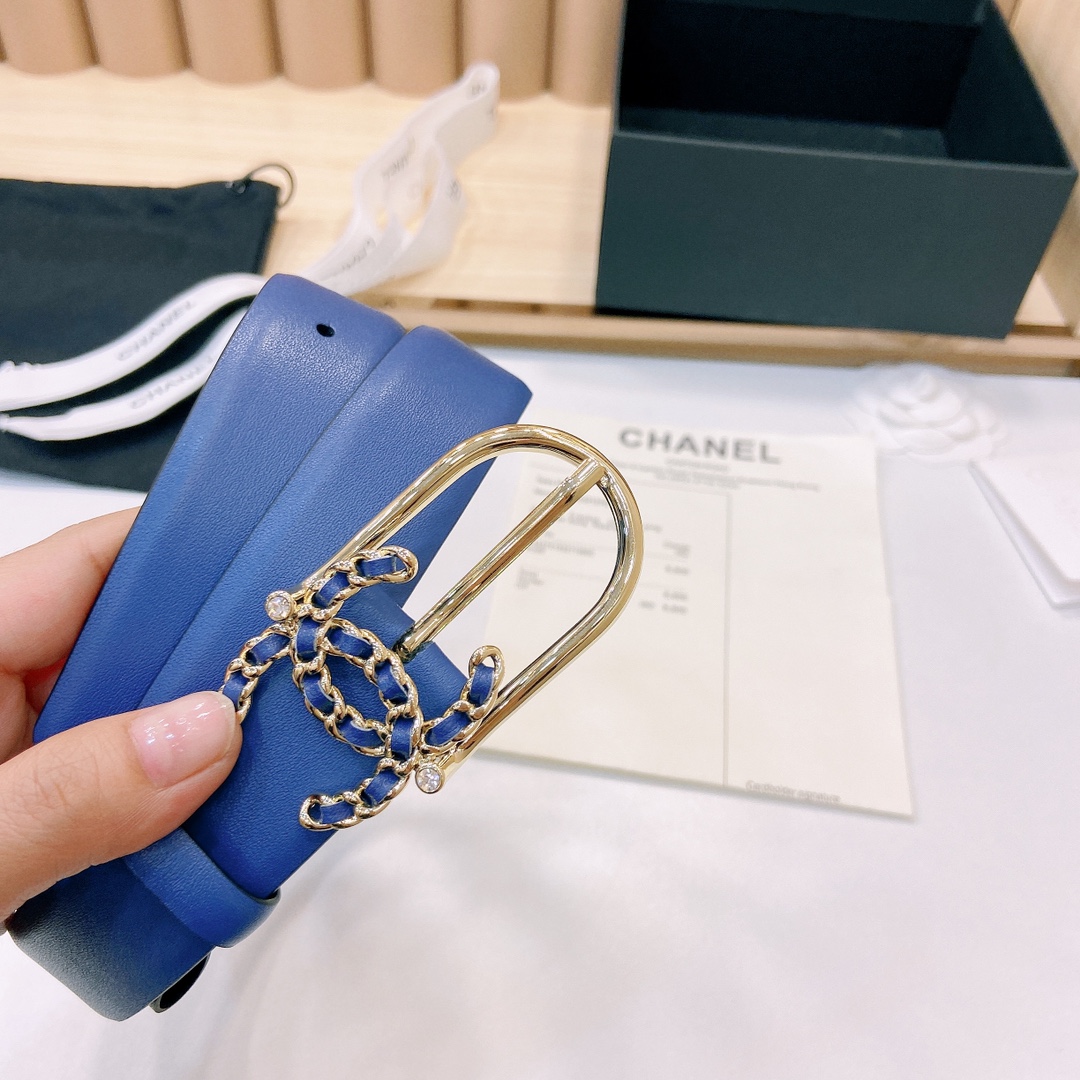 小香3.0Cm双面小牛皮与精品贵金属