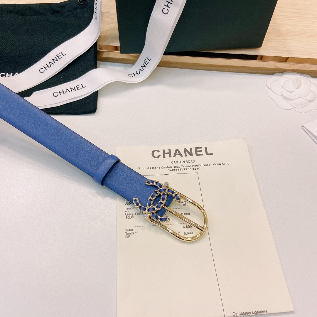 小香3.0Cm双面小牛皮与精品贵金属