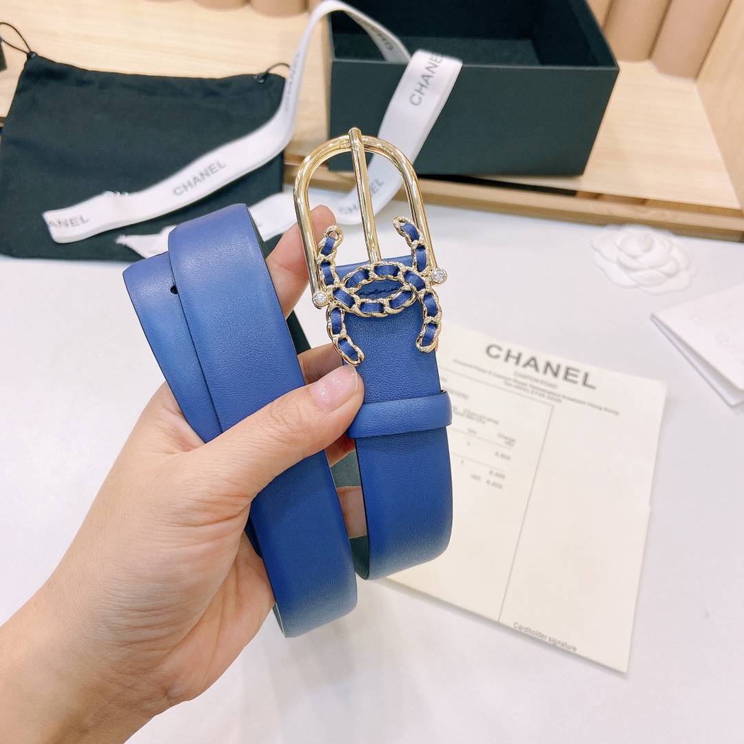 小香3.0Cm双面小牛皮与精品贵金属