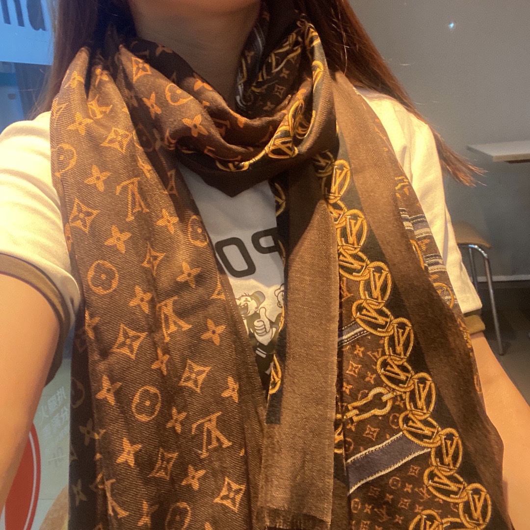 Louis Vuitton Scarf Shawl Printing Cashmere