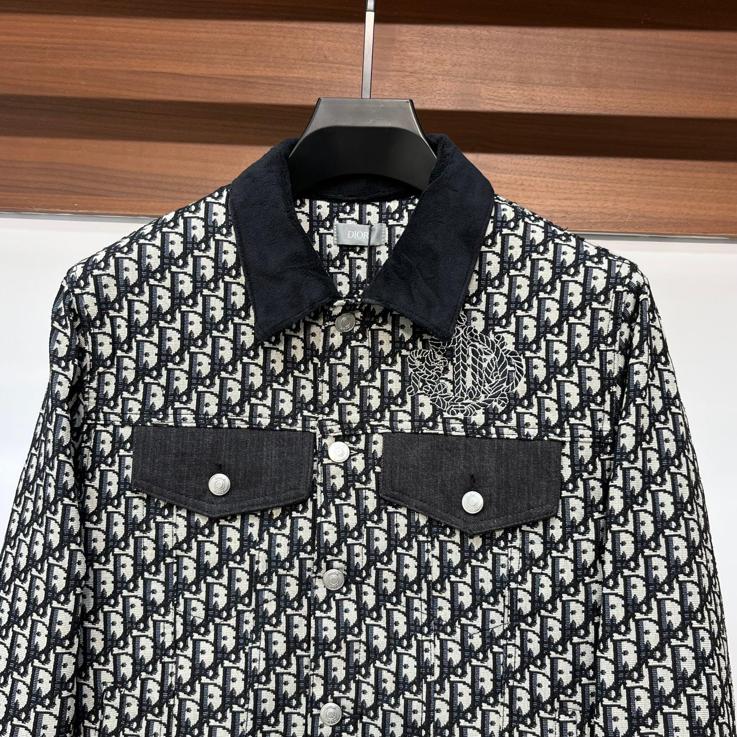 Di*r 迪奥 22Fw 全新绒布翻领牛仔衣衬衫外套