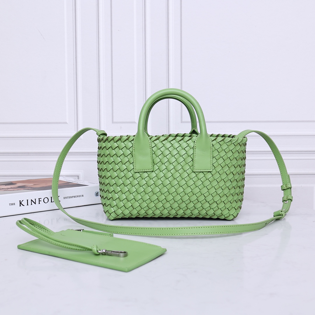 Bottega Veneta Mini Cabat Woven Handbag Crossbody Bag