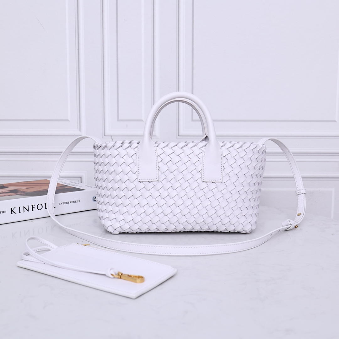 Bottega Veneta Mini Cabat Woven Handbag Crossbody Bag