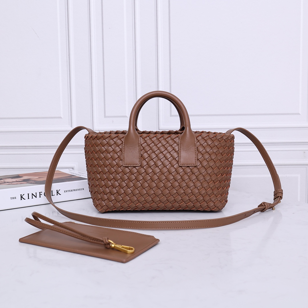 Bottega Veneta Mini Cabat Woven Handbag Crossbody Bag