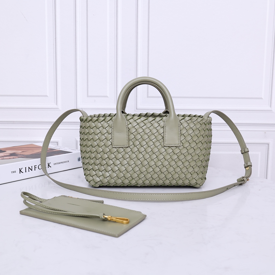 Bottega Veneta Mini Cabat Woven Handbag Crossbody Bag